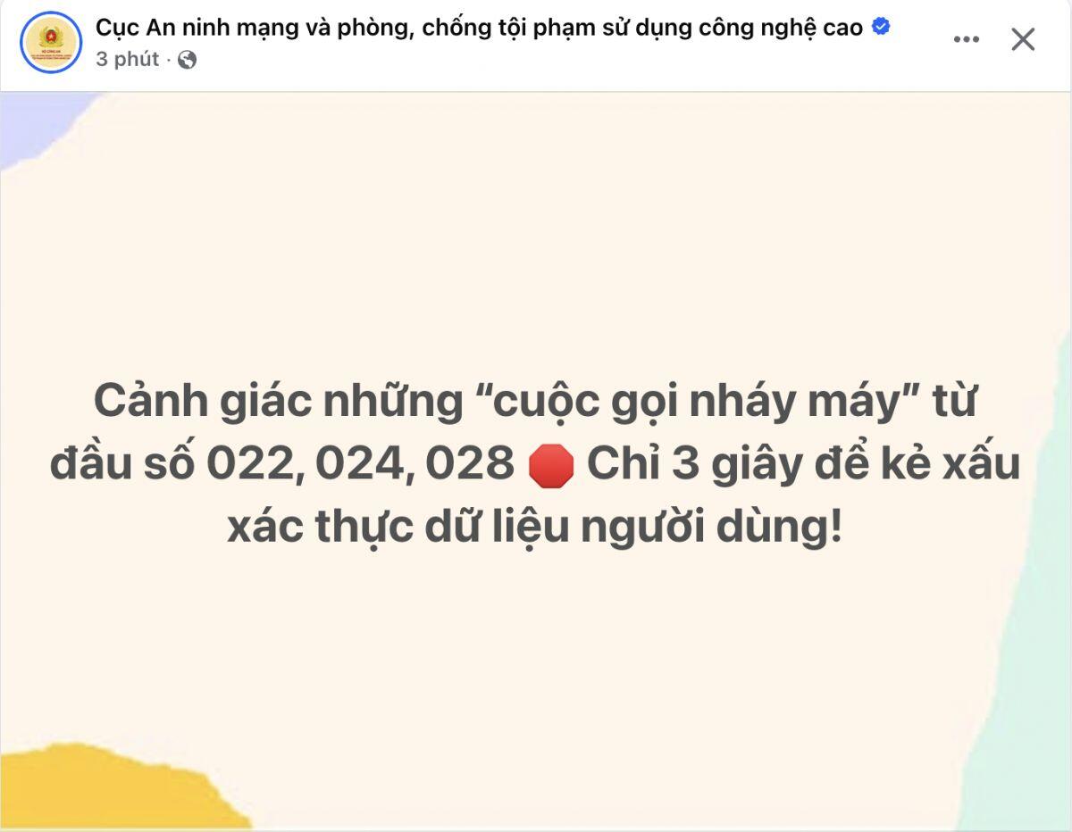 Điện thoại liên tục “nháy máy” 3 giây từ đầu số 022, 024, 028: Công an cảnh báo điều đáng sợ phía sau
