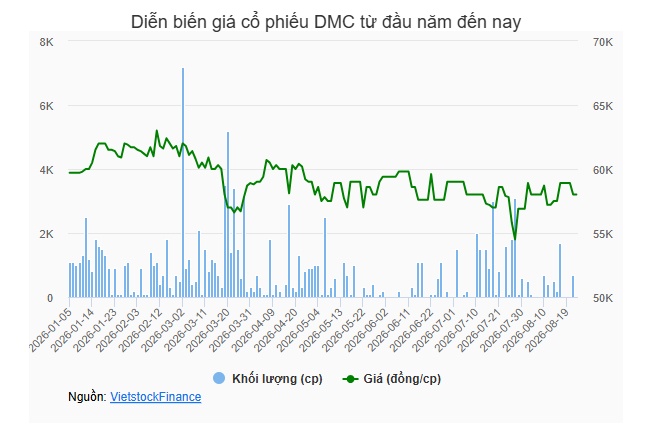 DMC sắp trả cổ tức tỷ lệ 25%