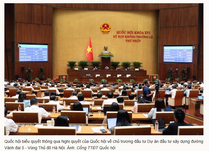 Quốc hội chốt 288.000 tỷ đồng xây Vành đai 5 Vùng Thủ đô