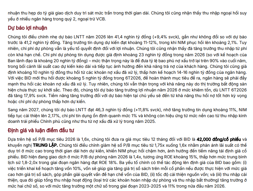 BID được SSI Research “chấm” giá mục tiêu 42.000 đồng