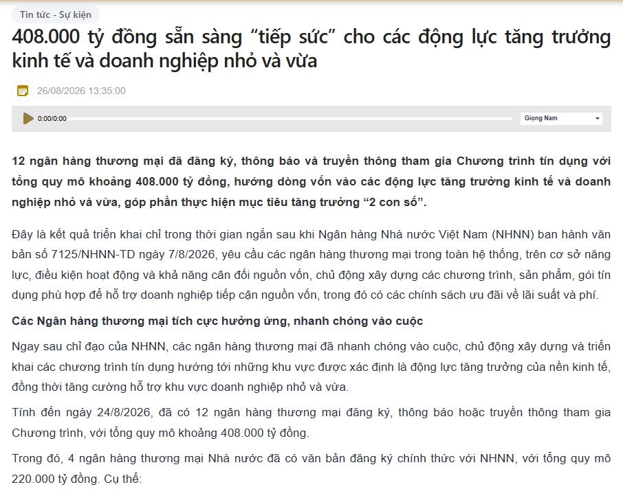 NHNN vừa kêu gọi, 12 nhà băng lập tức “xuống tiền” 408.000 tỷ đồng