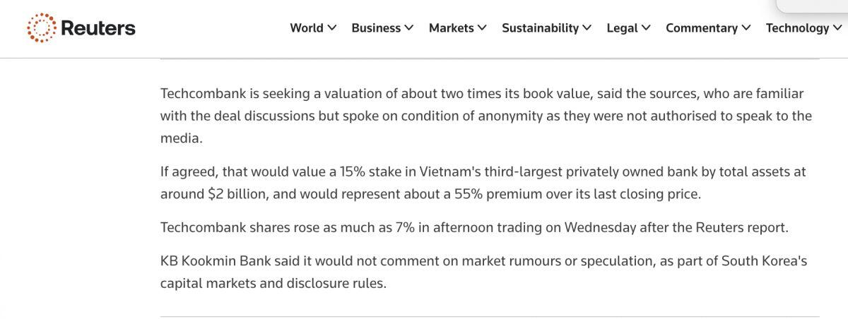 BNP Paribas bất ngờ phủ nhận mua Techcombank, chuyện gì đang xảy ra với thương vụ 2 tỷ USD?