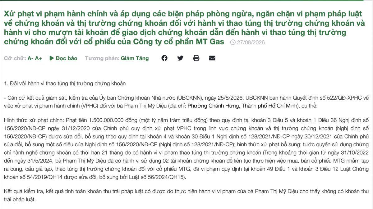 Thao túng một cổ phiếu suốt gần 19 tháng, nữ nhà đầu tư nhận án cấm giao dịch 3 năm