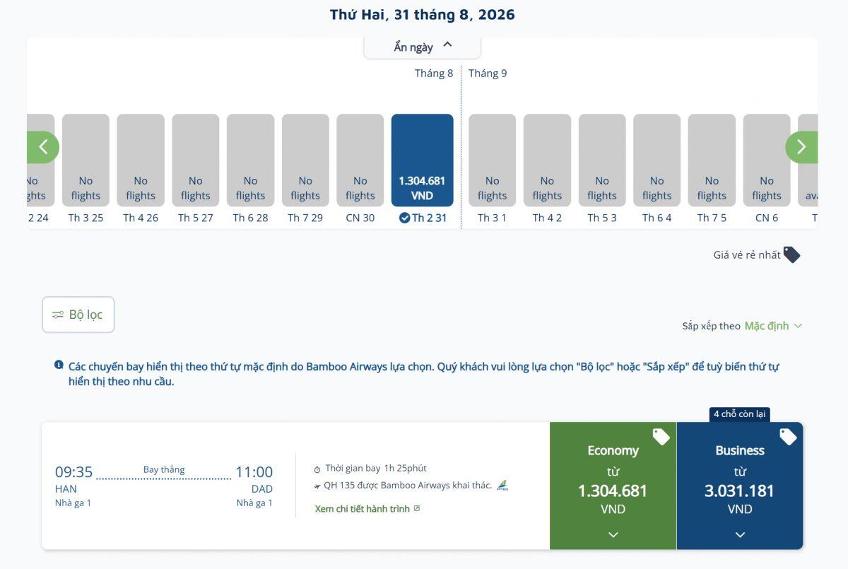 Bamboo Airways trở lại với đội bay 1 chiếc?