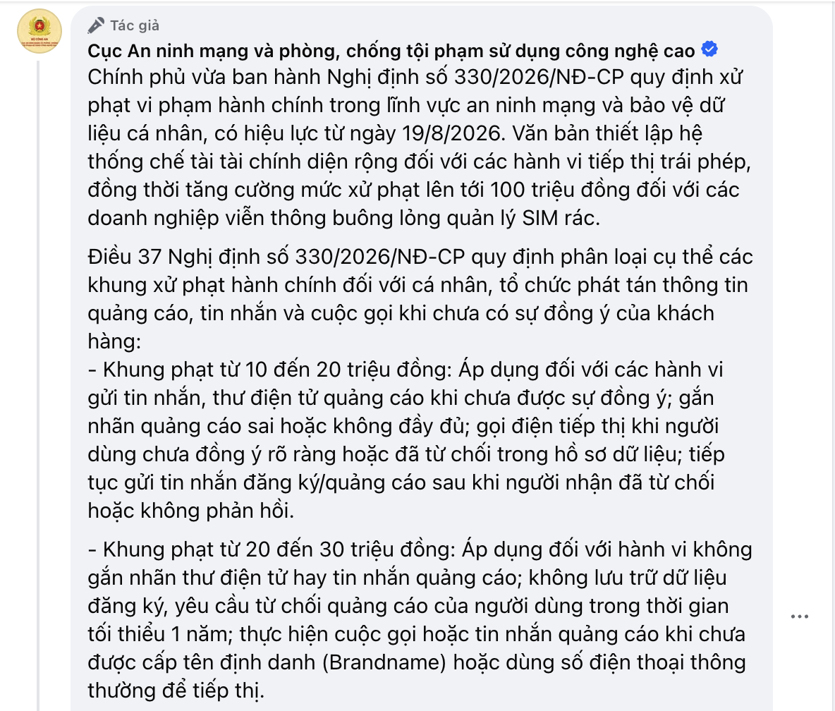 Chính thức siết cuộc gọi, tin nhắn rác
