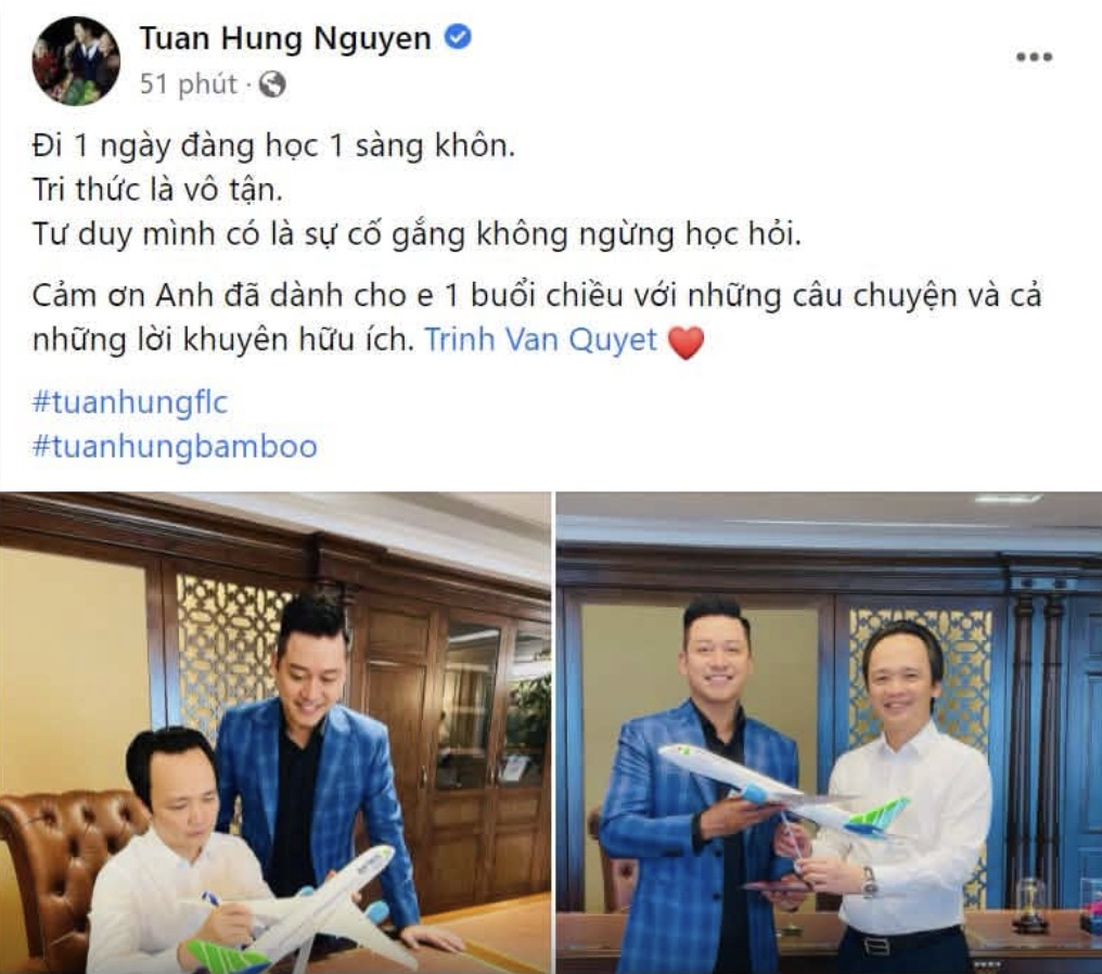 Vì sao Tuấn Hưng bất ngờ gọi tên ông Trịnh Văn Quyết?