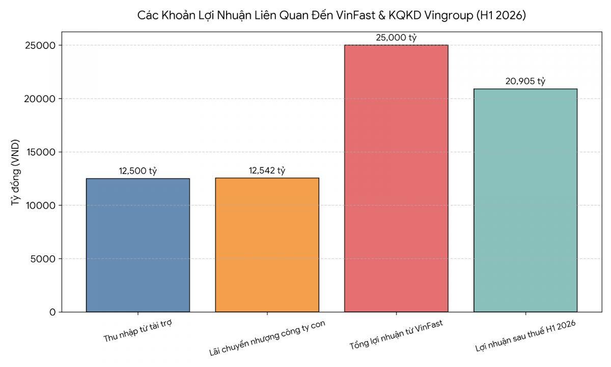 Gần 25.000 tỷ đồng lợi nhuận của VIC đến từ VinFast: Nhà đầu tư cần nhìn kỹ