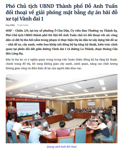 Chỉ 10 ngày để gỡ vướng GPMB dự án bãi đỗ xe trên “đường đắt nhất hành tinh”