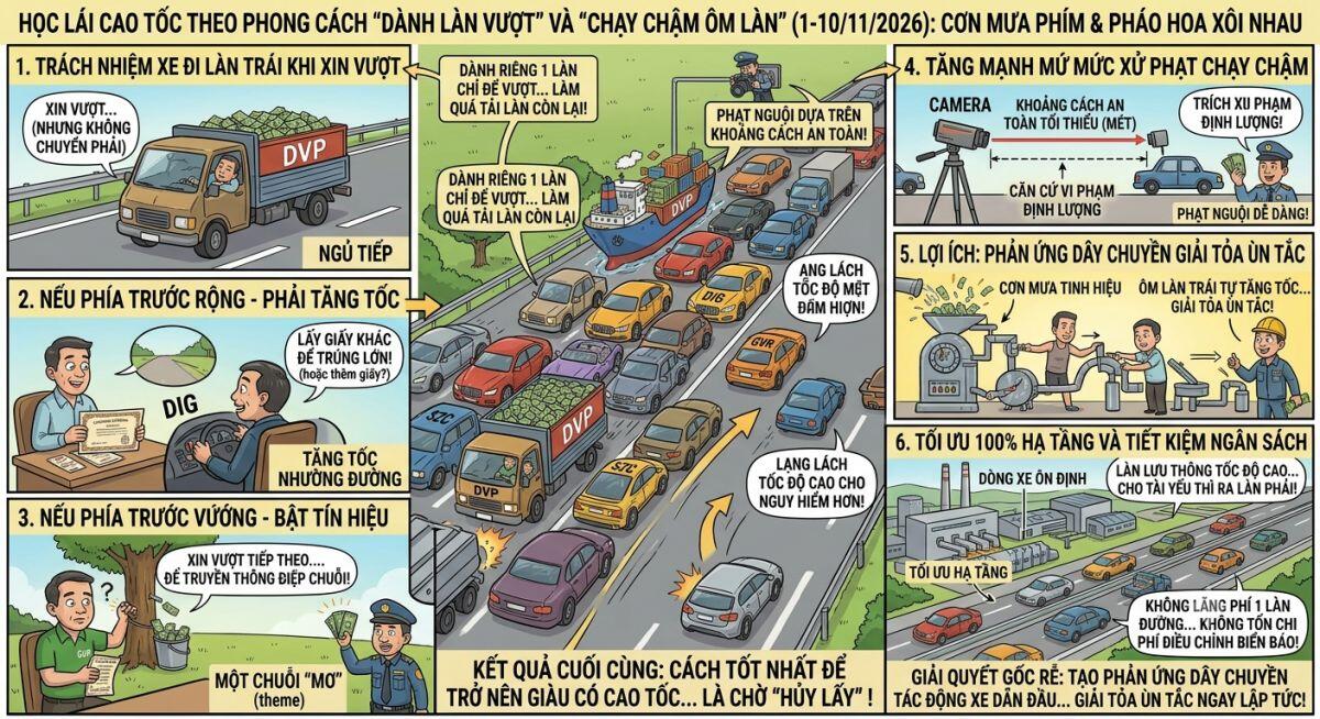 Làm sao xử lý triệt để nạn 'rùa bò' ôm làn trái cao tốc?