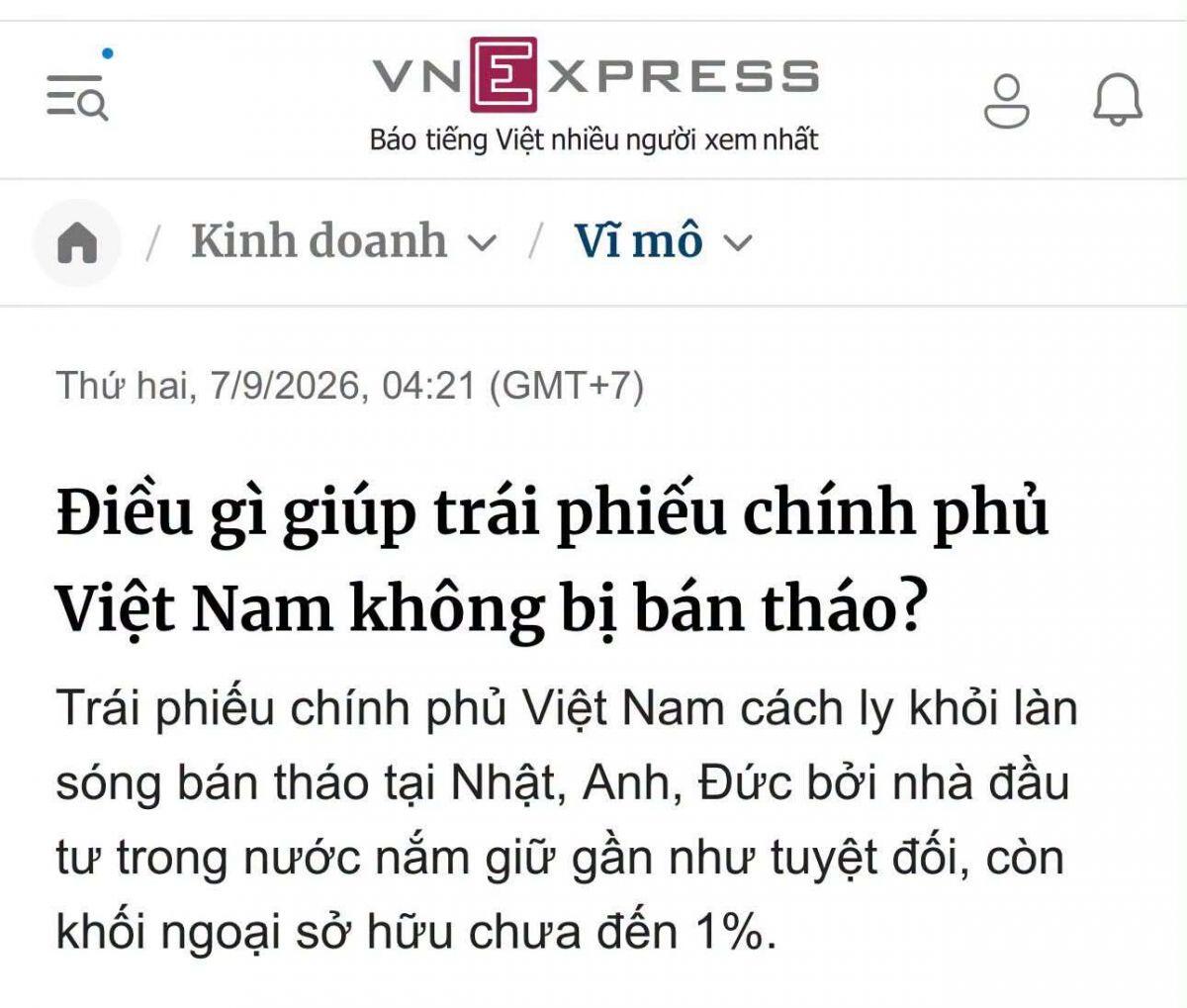 Vì sao khối ngoại chỉ nắm chưa tới 1% trái phiếu Chính phủ Việt Nam?