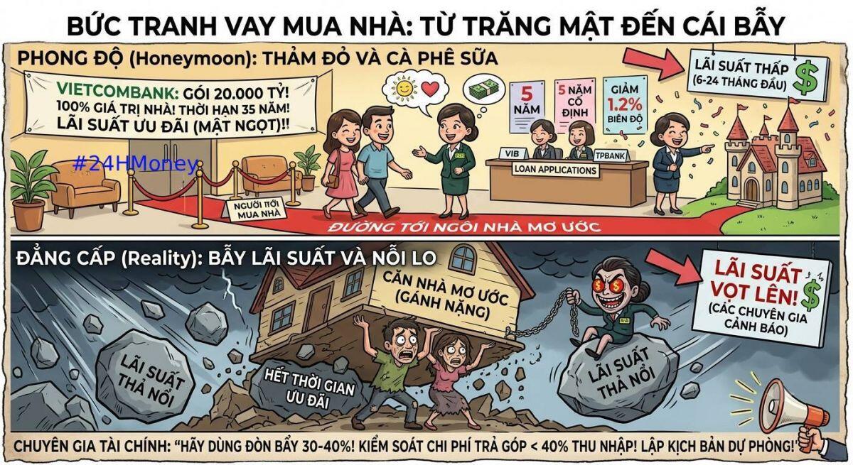 Lãi suất vay mua nhà bắt đầu giảm: Cơ hội xuống tiền đã tới?