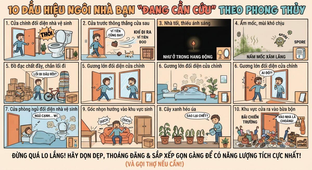 10 dấu hiệu trong nhà được cho là “hút năng lượng xấu”, xem nhà bạn có không!