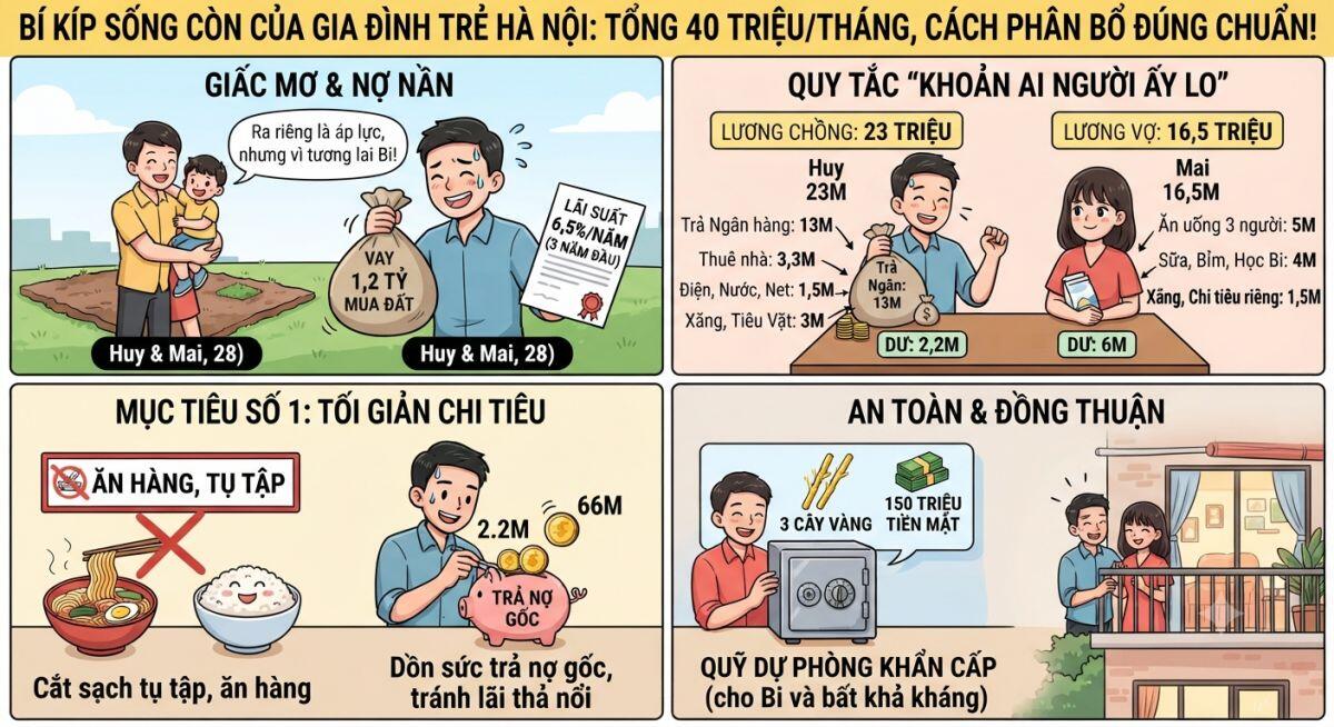 Không vay thì bao giờ mới có nhà?: Vợ chồng trẻ thu nhập 40 triệu quyết ôm nợ 1,2 tỷ mua đất
