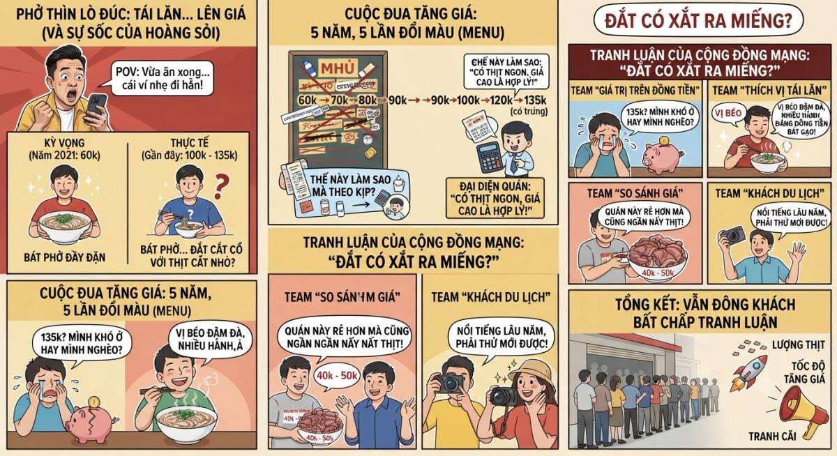 5 năm, 5 lần tăng giá: Bát phở Thìn Lò Đúc giờ đã chạm 130.000 đồng