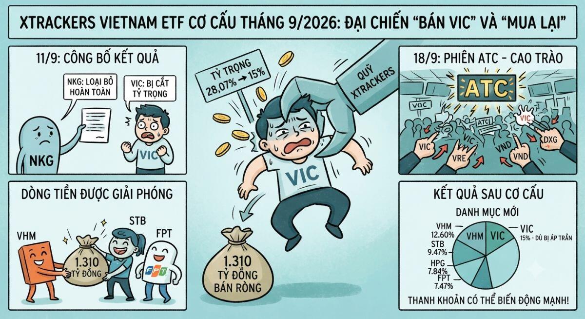 ETF bán VIC, mua VHM – STB – FPT: Dòng tiền đang “đổi hướng”?