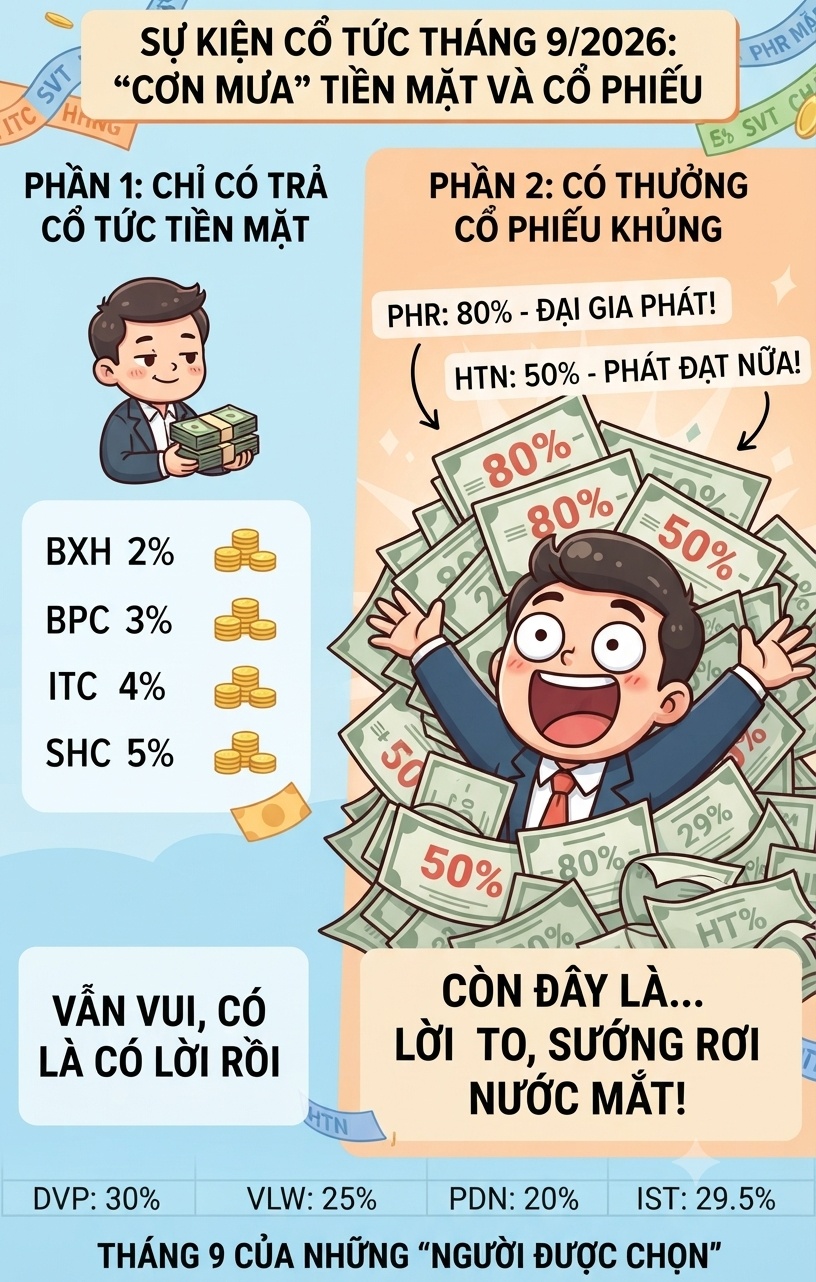 Cổ đông chú ý: 26 doanh nghiệp trả cổ tức bằng tiền mặt, cao nhất 30%