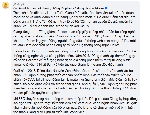 Đứng tên cho Xôi Lạc TV dù biết vi phạm, Giám đốc công nghệ nhận 10,5 tỷ đồng