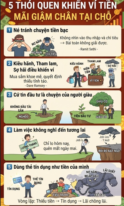 Nghèo không đáng sợ, đáng sợ là 5 tư duy khiến bạn không thoát nghèo