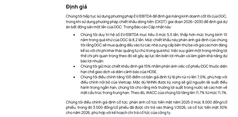 DGC đối mặt năm 2026 đầy thách thức: Lợi nhuận có thể “bốc hơi” 47%