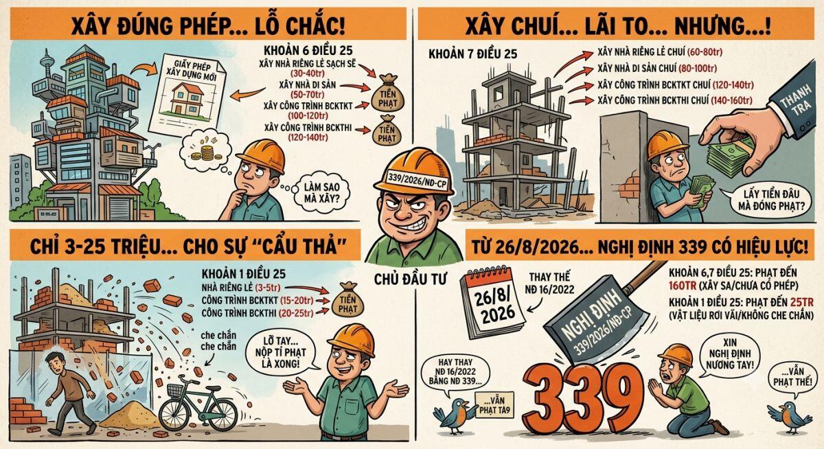 Chủ nhà cần biết: Xây nhà không phép có thể bị phạt 80 triệu đồng