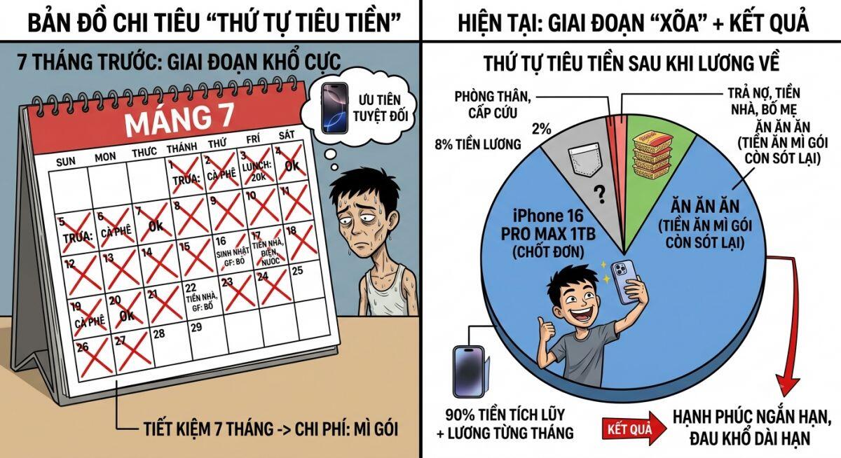 'Thứ tự tiêu tiền' từ chuyện bạn trẻ lấy tiết kiệm 7 tháng mua iPhone mới