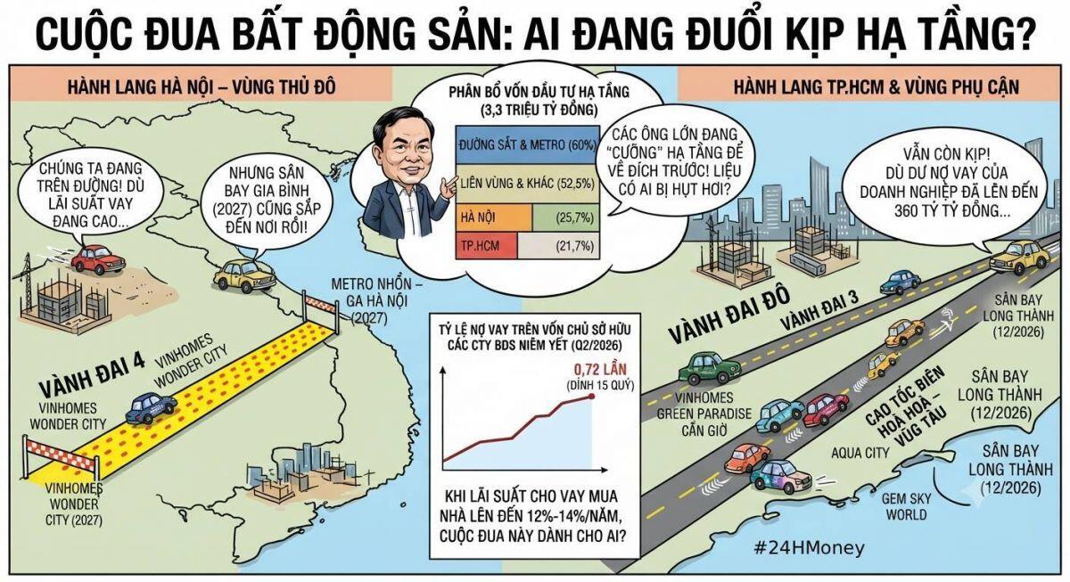 Bản đồ đầu tư công và BĐS 2026: Khi hạ tầng triệu tỷ định hình lại không gian đô thị