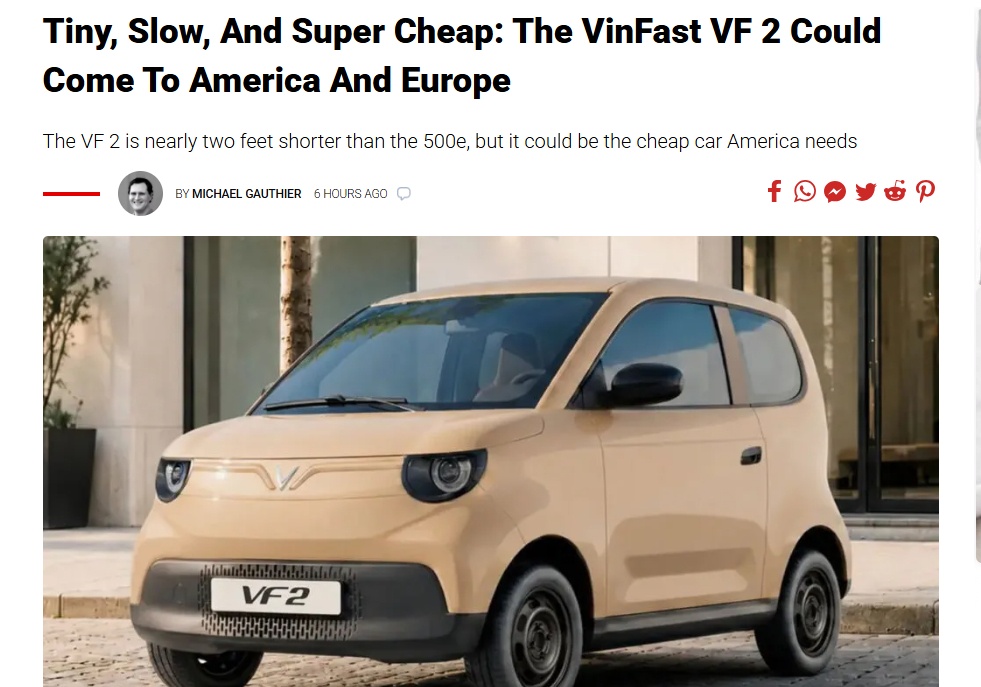 Xe điện VinFast giá chỉ 188 triệu đồng được báo Mỹ nhắc tên, chuyện gì đang xảy ra?