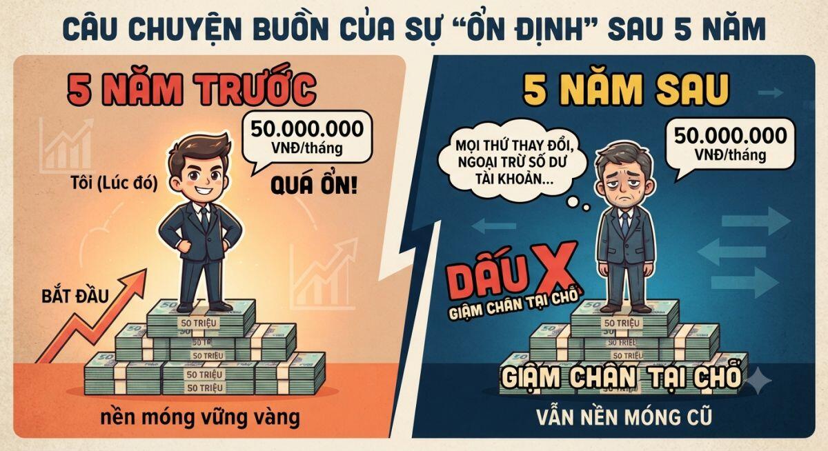Cái giá của sự "ổn định" sau 5 năm giậm chân tại chỗ ở mốc 50 triệu/tháng