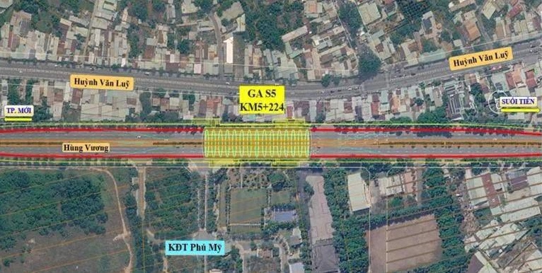 Lộ diện tuyến metro 30,66 km nối Bình Dương với Suối Tiên, có 17 nhà ga