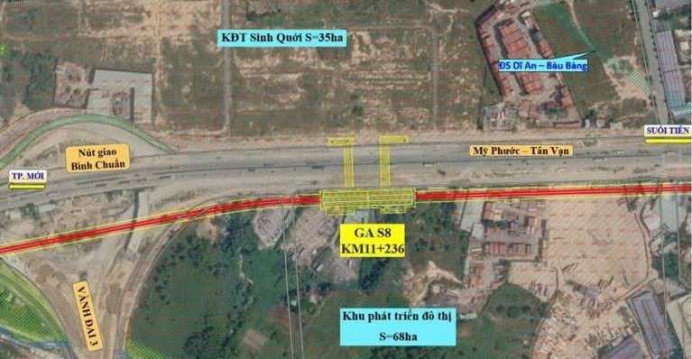 Lộ diện tuyến metro 30,66 km nối Bình Dương với Suối Tiên, có 17 nhà ga