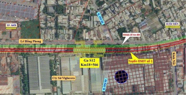 Lộ diện tuyến metro 30,66 km nối Bình Dương với Suối Tiên, có 17 nhà ga