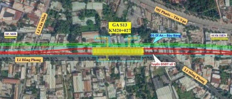 Lộ diện tuyến metro 30,66 km nối Bình Dương với Suối Tiên, có 17 nhà ga