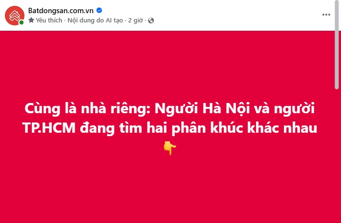 Cùng là nhà riêng: Người Hà Nội và người TP.HCM đang tìm hai phân khúc khác nhau