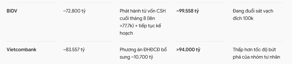 Cuộc đua 100.000 tỷ: Khi thế cờ vốn điều lệ ngân hàng đảo chiều về khối tư nhân