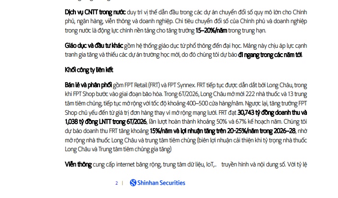 FPT có thể lên 92.400 đồng/cp? Định giá mới cho thấy upside gần 28%