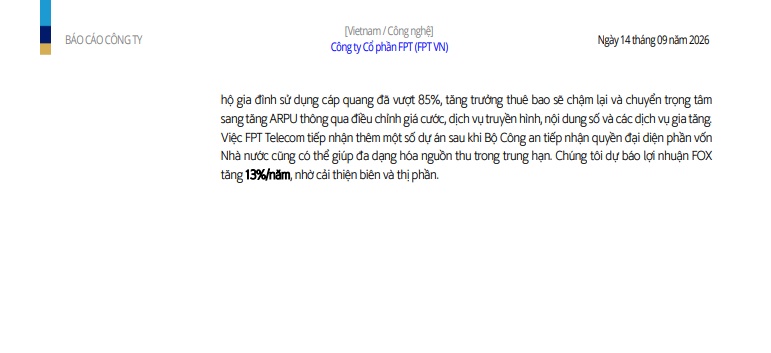 FPT có thể lên 92.400 đồng/cp? Định giá mới cho thấy upside gần 28%