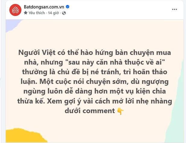 Người Việt hào hứng bàn chuyện mua nhà, nhưng câu hỏi “sau này căn nhà thuộc về ai?” lại thường bị né