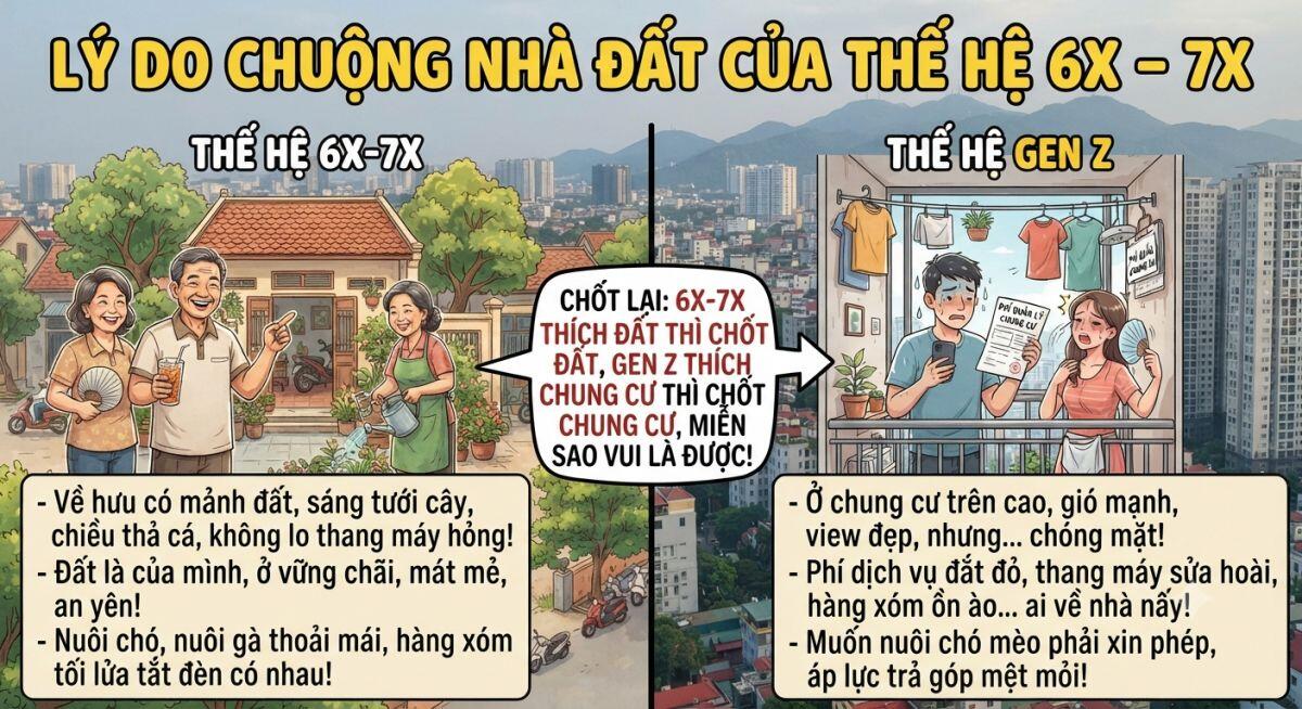 Lý do chuộng nhà đất của thế hệ 6x–7x