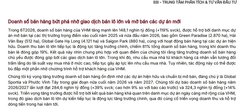 Lợi nhuận Vinhomes năm 2026 sẽ đạt 61.600 tỷ đồng?