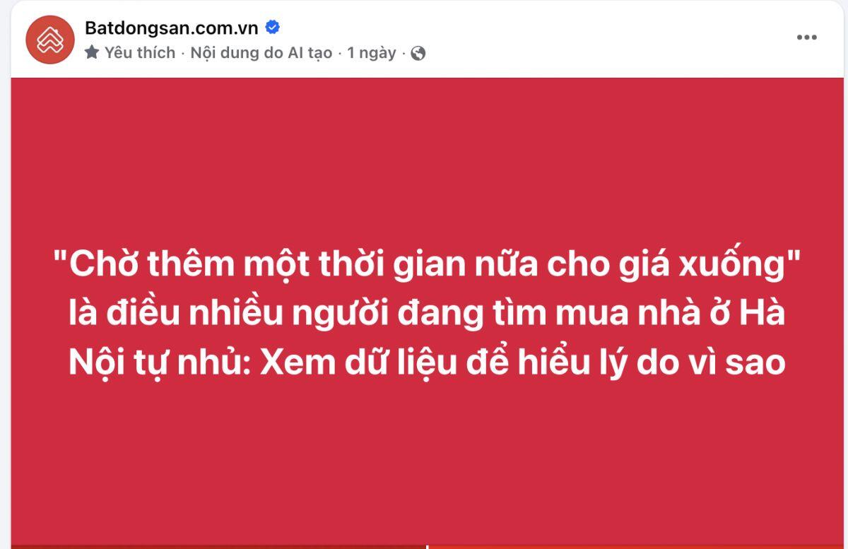 Chờ thêm chút nữa cho giá xuống” – tâm lý của không ít người đang săn nhà Hà Nội