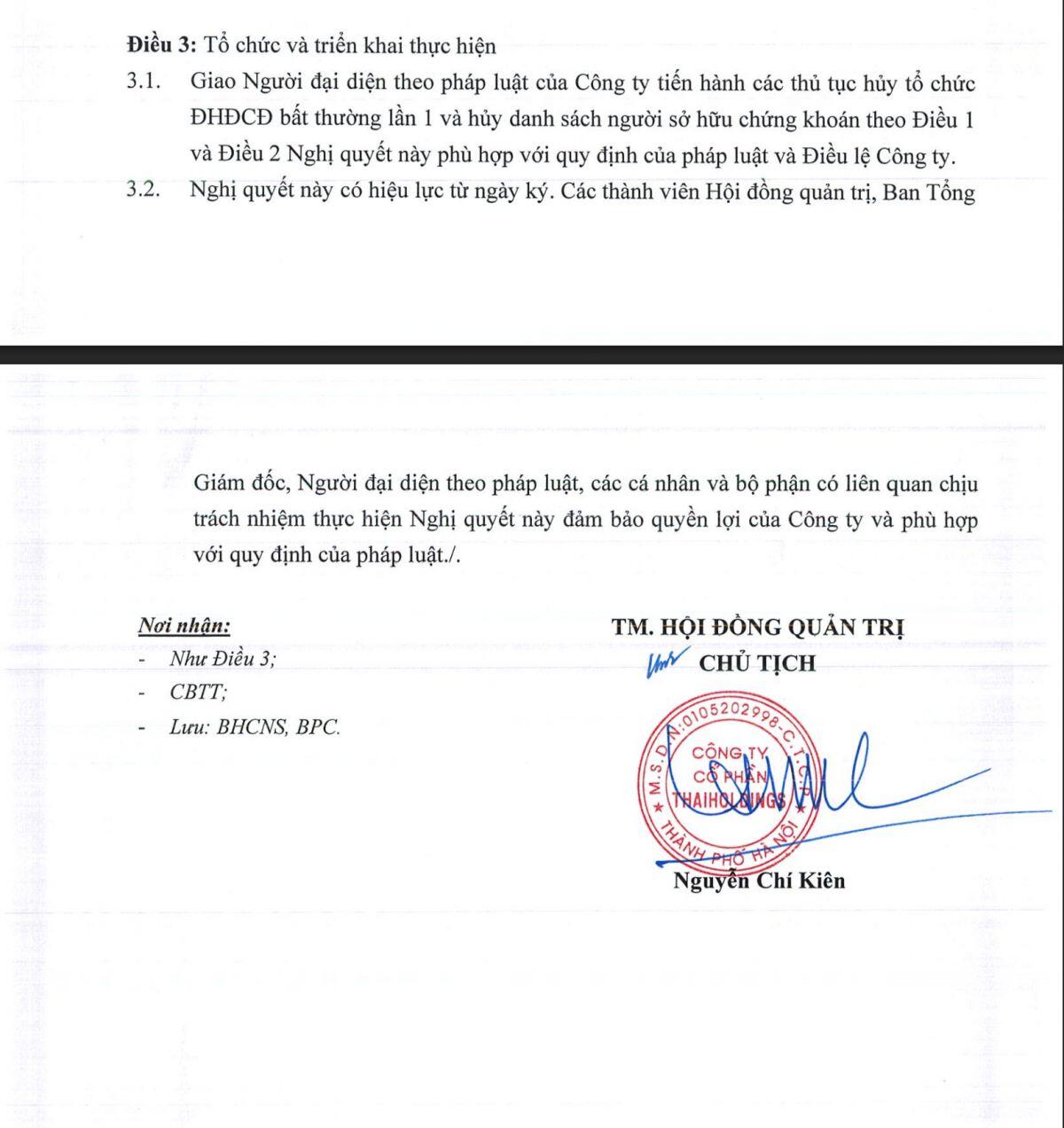 Thaiholdings bất ngờ hủy ĐHĐCĐ bất thường, lý do đến từ thay đổi kế hoạch kinh doanh