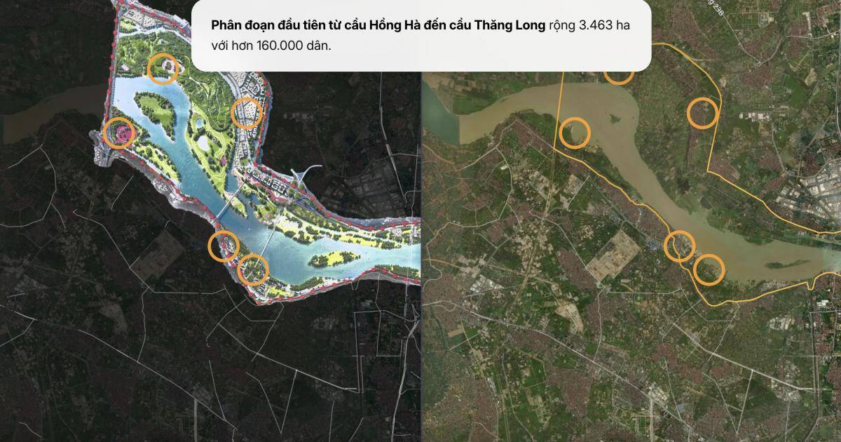 Diện mạo sông Hồng dự kiến thay đổi thế nào vào năm 2038?