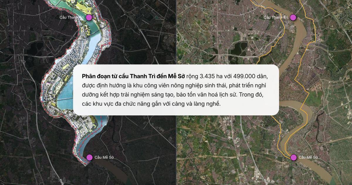 Diện mạo sông Hồng dự kiến thay đổi thế nào vào năm 2038?