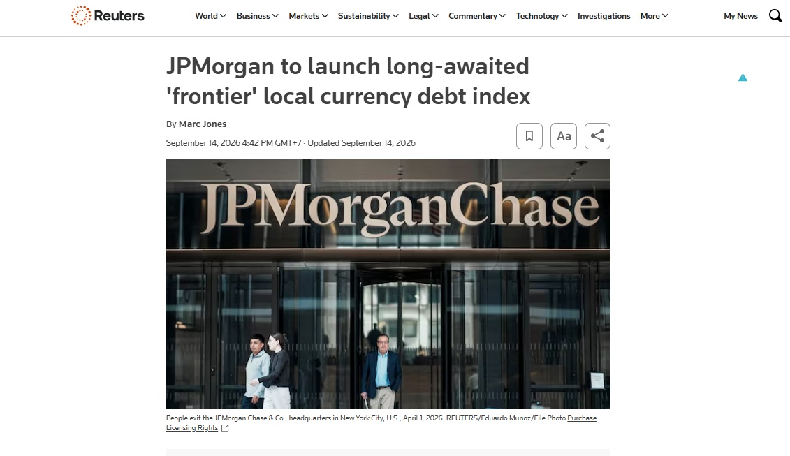 Trái phiếu Chính phủ bằng VNĐ sắp vào "rổ" chỉ số mới của JPMorgan