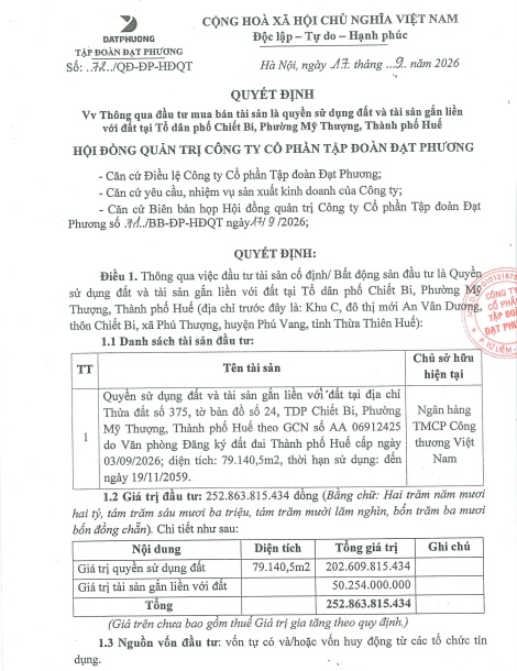 253 tỷ mua khu đất gần 8ha, Đạt Phương nhắm tới “miếng bánh” 1.700 tỷ?