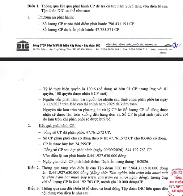 DIG nâng vốn điều lệ lên hơn 8,000 tỷ đồng