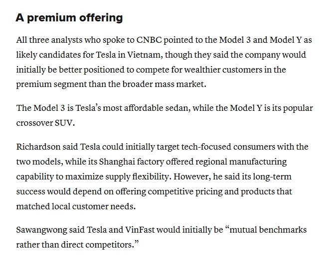 Tesla khó lòng cạnh tranh với VinFast khi tiến vào Việt Nam