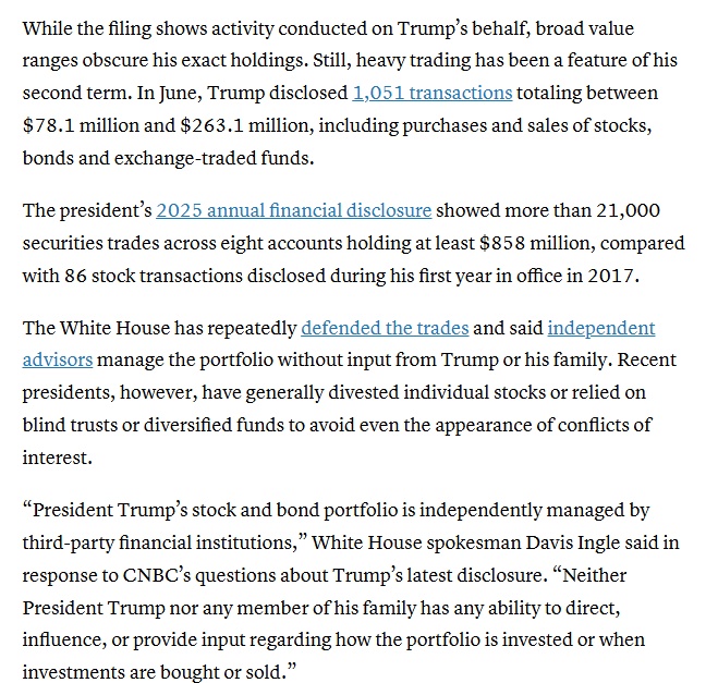 Ông Trump giao dịch như “chạy KPI”: 1 tháng hơn 1.100 lần, nhắm loạt ông lớn công nghệ
