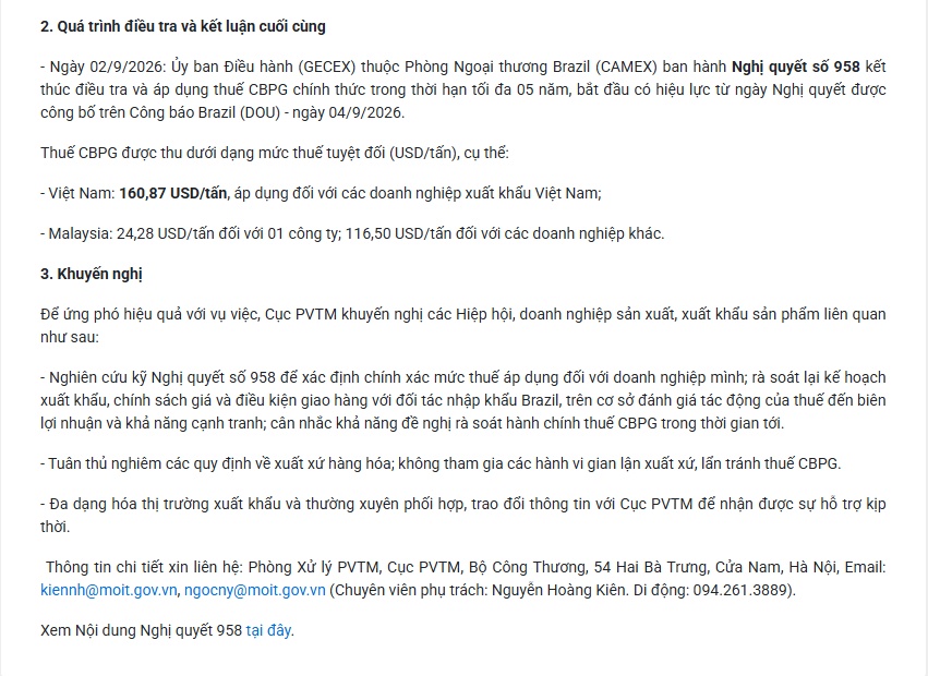 Bán giá “siêu rẻ”, hàng Việt xuất khẩu lại dính đòn thuế tới 160 USD/tấn