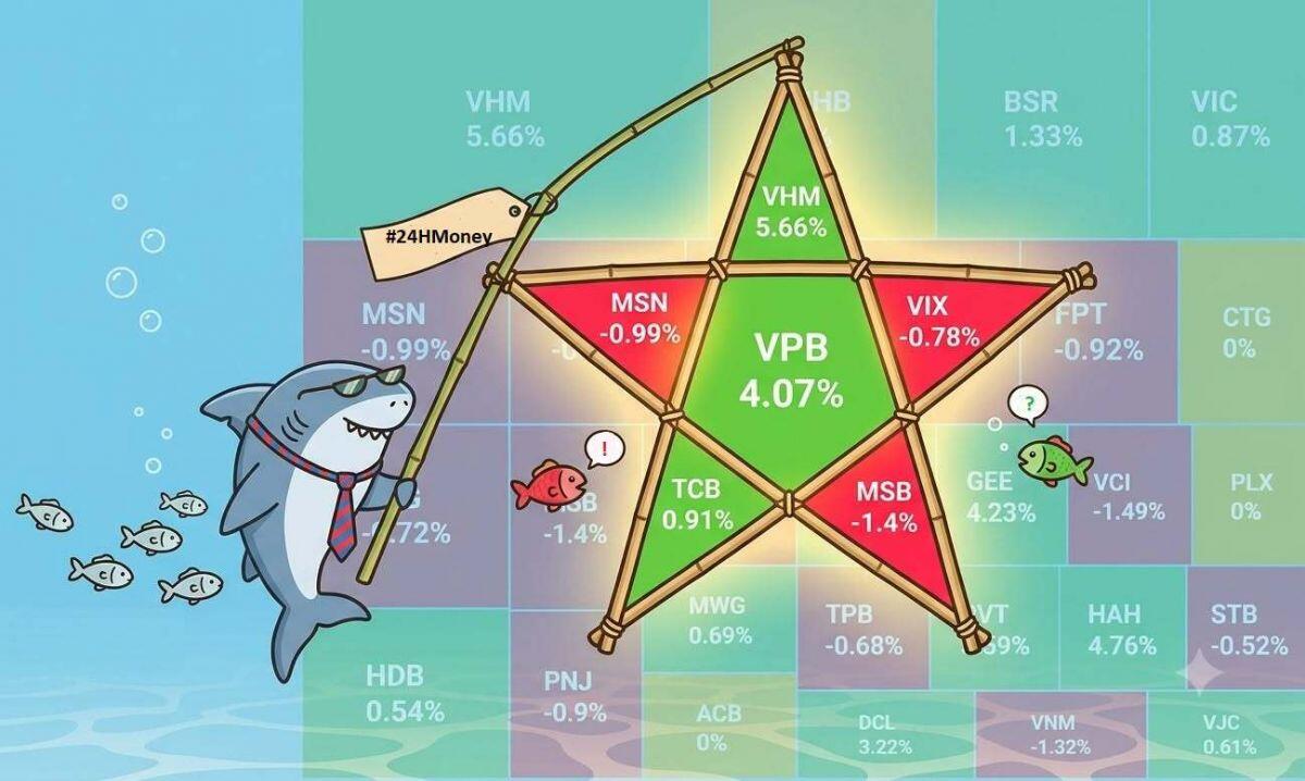 Phiên cuối tuần bùng nổ: VHM và VIC góp gần 10 điểm, VN-Index vượt lên mạnh mẽ